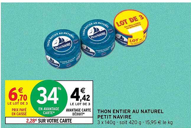 Thon Entier Au Naturel Petit Navire