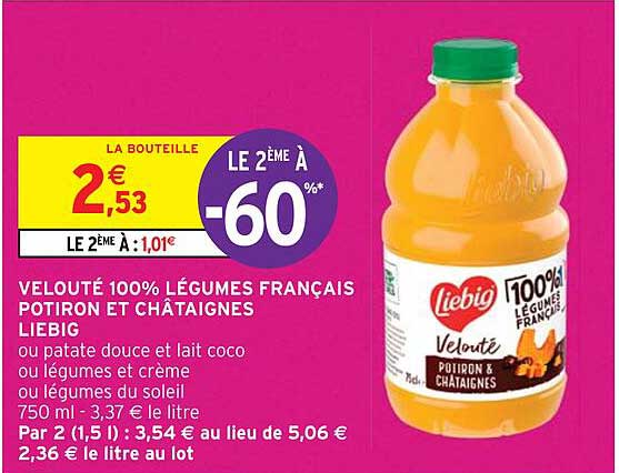 Velouté 100% Légumes Français Potiron Et Châtaignes Liebig