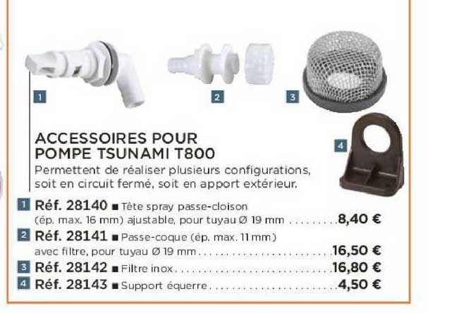 Accessoires Pour Pompe Tsunami T800