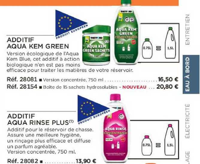 additif aqua kem green additif aqua rinse plus