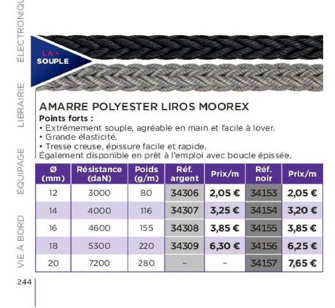 amarre polyester liros moorex