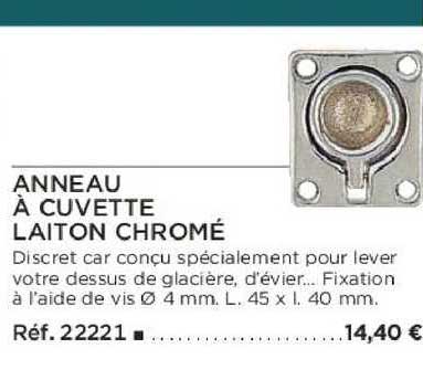 anneau à cuvette laiton chromé