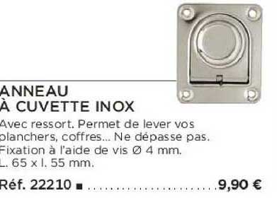 anneaux à cuvette inox