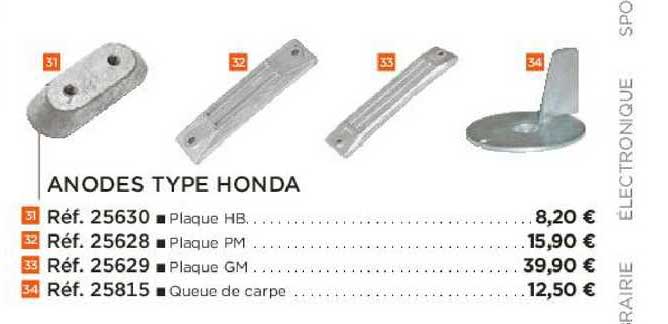 anodes type honda