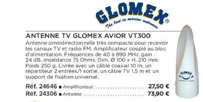 antenne tv glomex avior vt300