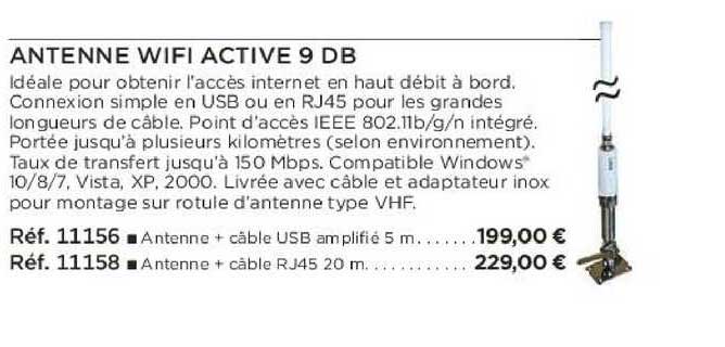 antenne wifi active 9 db