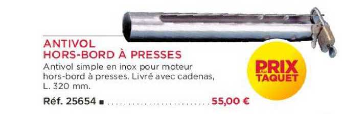 antivol hors-bord à presses