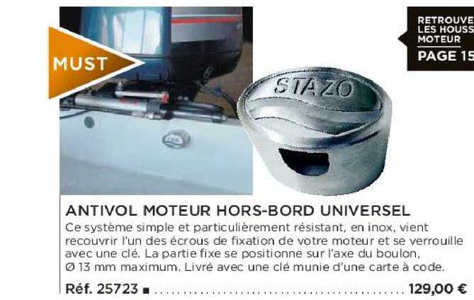 antivol moteur hors-bord universel