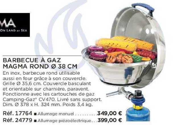 barbecue à gaz magma rond