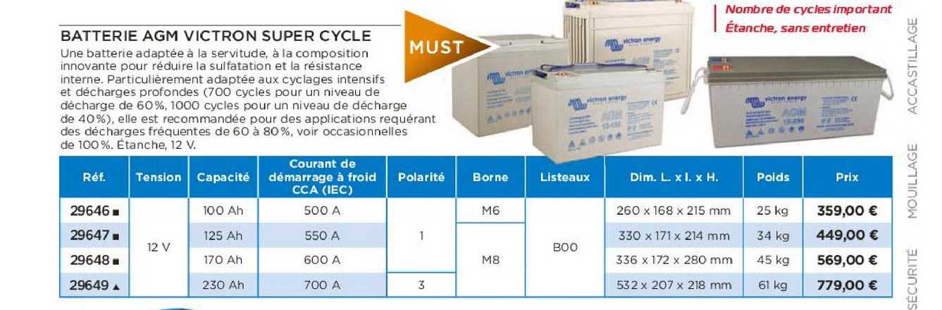 batterie agm victron super cycle
