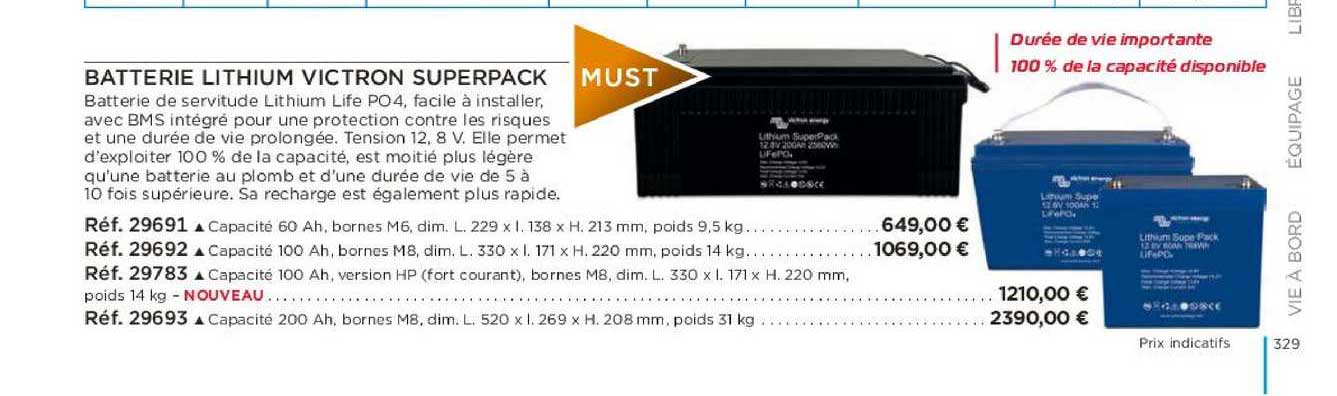 batterie lithium victron superpack