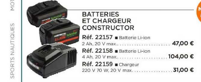 Batteries Et Chargeur Constructor