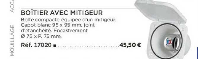 boîtier avec mitigeur