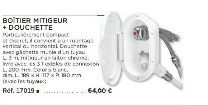 boîtier mitigeur + douchette