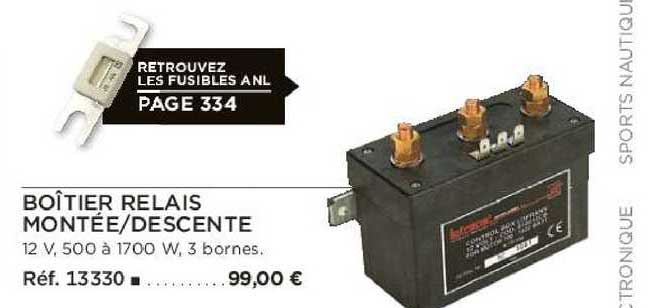 boîtier relais montée descente