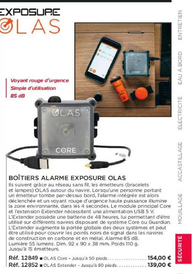 boîtiers alarme exposure olas