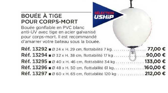 bouée à tige pour corps-mort