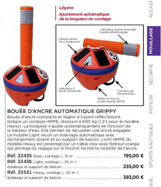 bouée d'ancre automatique grippy