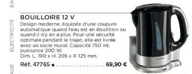 Bouilloire 12v