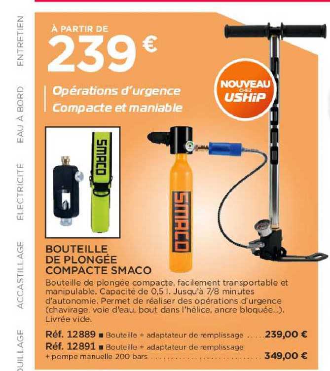 bouteille de plongée compacte smaco