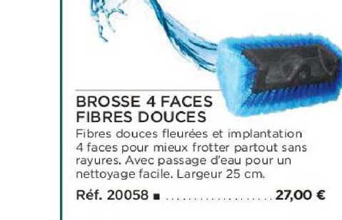 brosse 4 faces fibres douces
