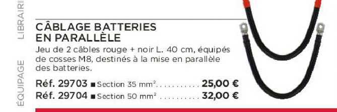 câblage batteries en parallèle