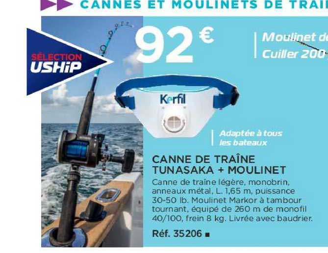 canne de traîne tunasaka + moulinet