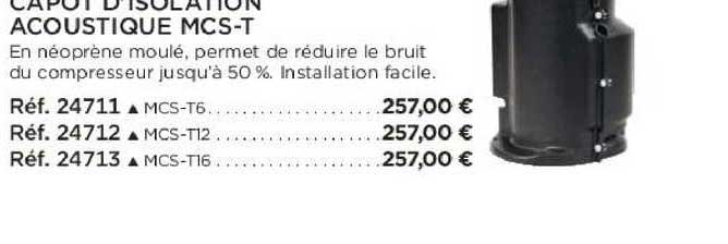 capot d'isolation acoustique mcs-t