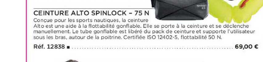 ceinture alto spinlock 75n