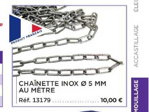 chaînette inox 5 mm au mètre