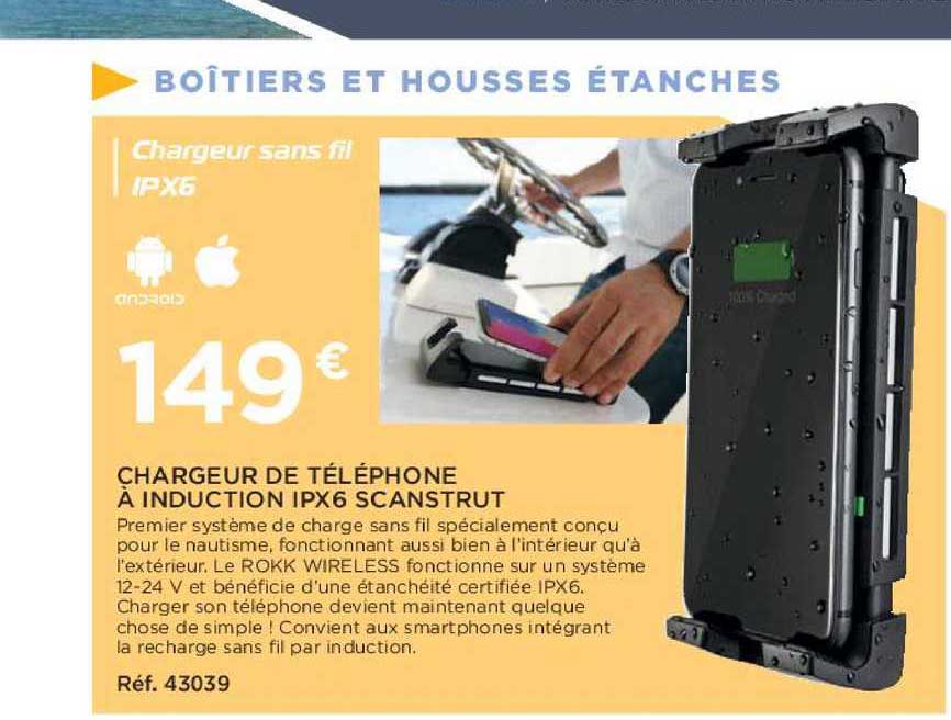 Chargeur De Téléphone à Induction Ipx6 Scanstrut