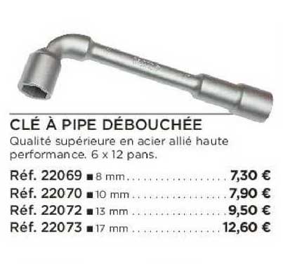 clé à pipe débouchée