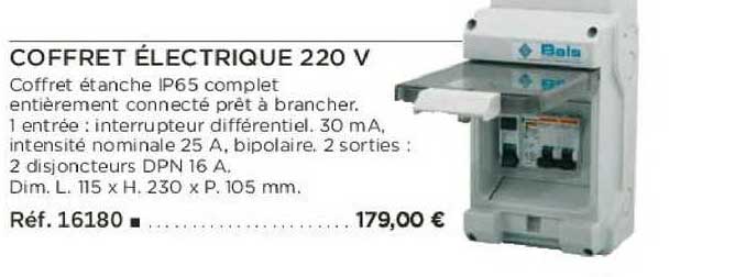 coffret électrique 220v