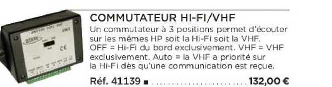 commutateur hi-fi vhf