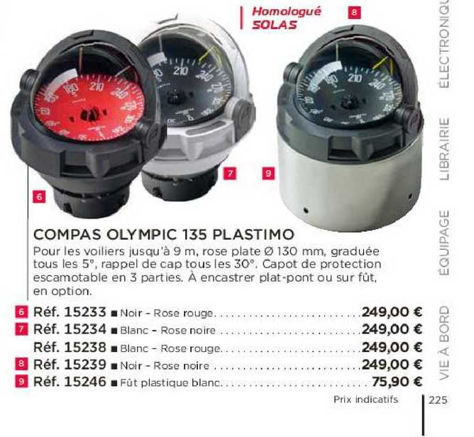 compas olympic 135 plastimo