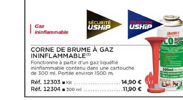 corne de brume à gaz in inflammable