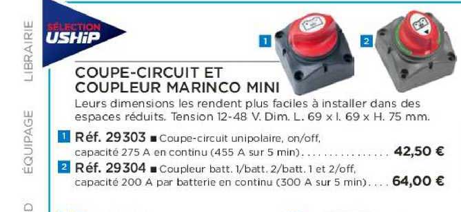 coupe-circuit et coupleur marinco mini