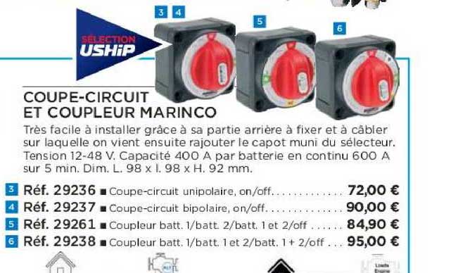 coupe-circuit et coupleur marinco