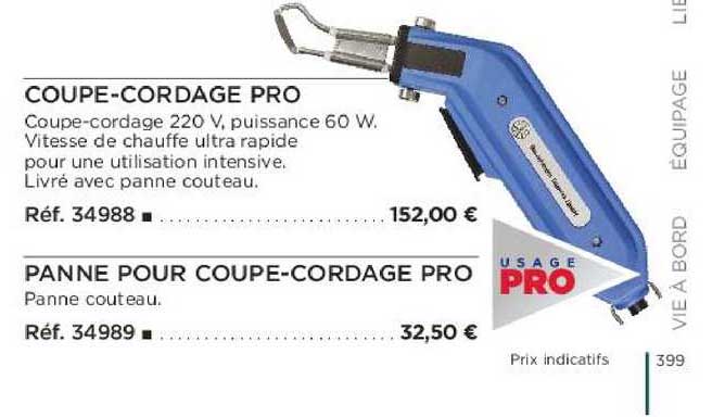 coupe-cordage pro panne pour coupe-cordage pro
