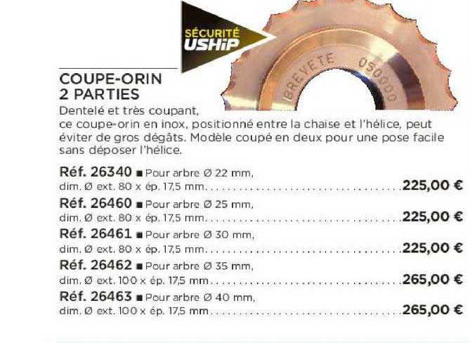 Coupe-orin 2 Parties
