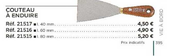 couteau à enduire