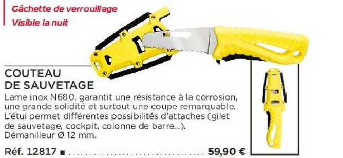 couteau de sauvetage