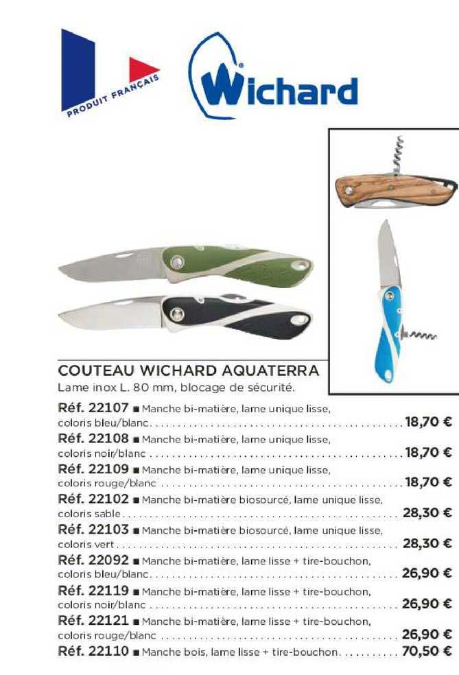 couteau wichard aquaterra