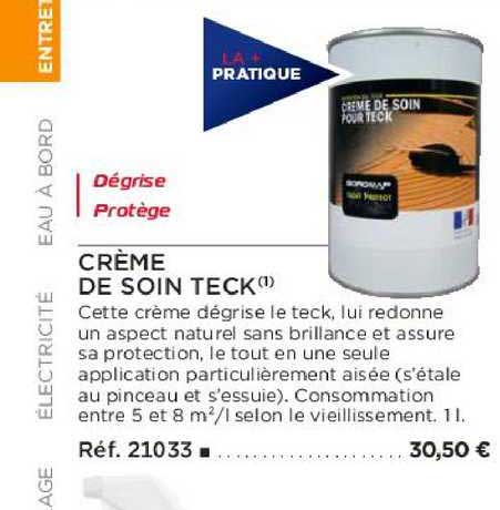 crème de soin teck