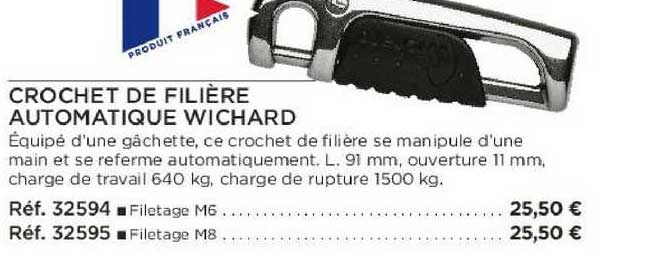 crochet de filière automatique wichard