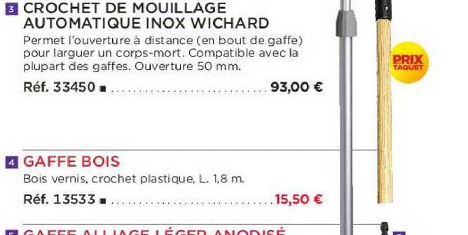 crochet de mouillage automatique inox wichard