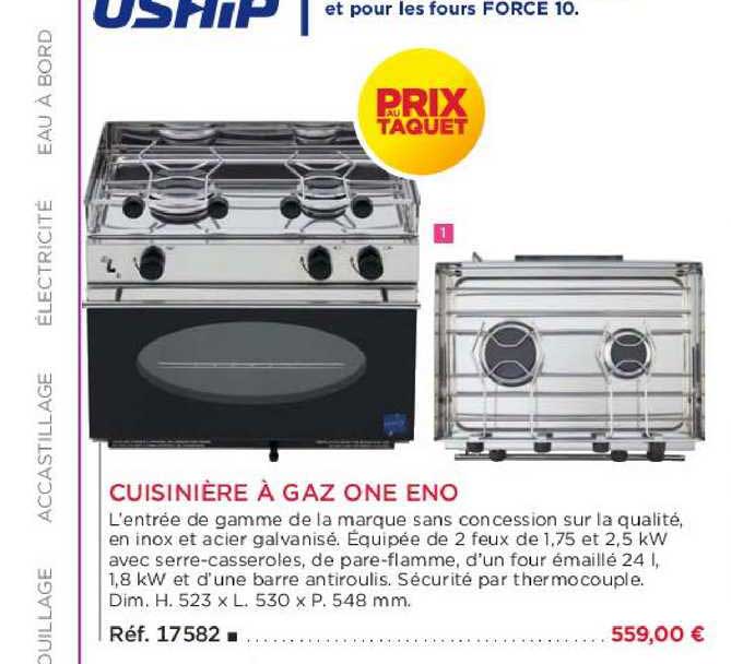 cuisinière à gaz one eno