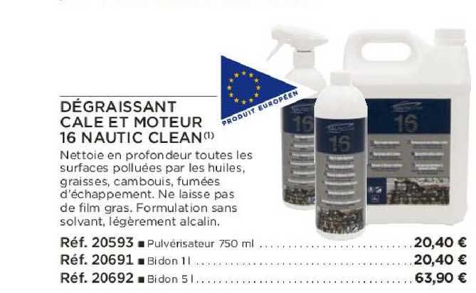 dégraissant cale et moteur 16 nautic clean