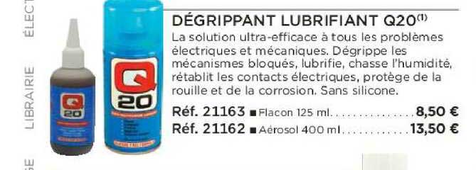 Dégrippant Lubrifiant Q20