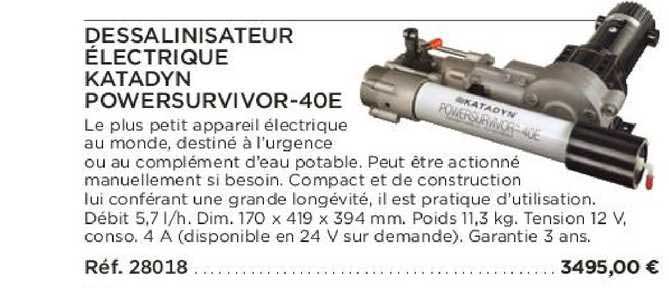 dessalinisateur électrique katadyn powersurvivor-40e